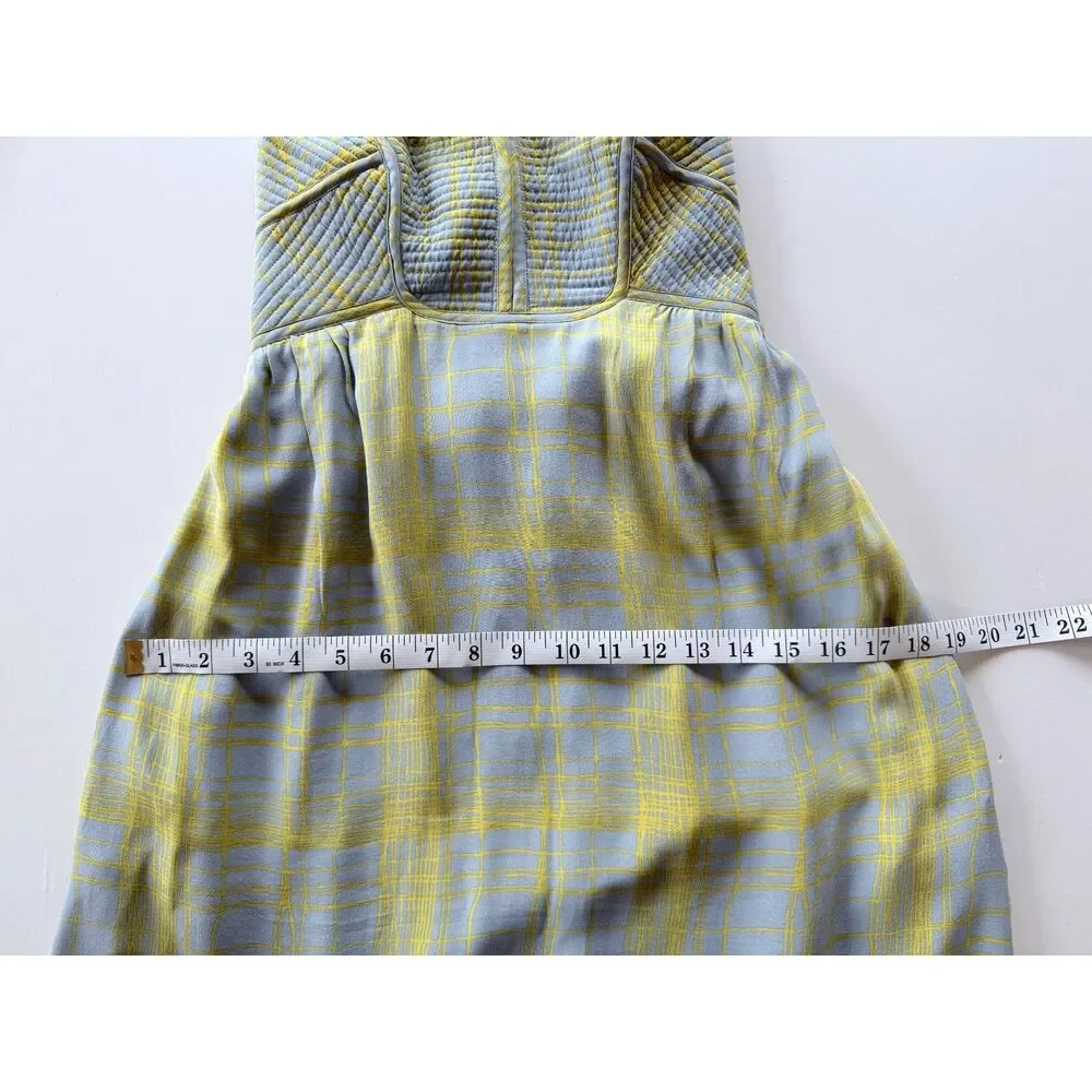 Anthropologie Maple Quilted Pastiche Strapless Bustier 100% Silk Dress Size 4-6 - Picture 10 of 11